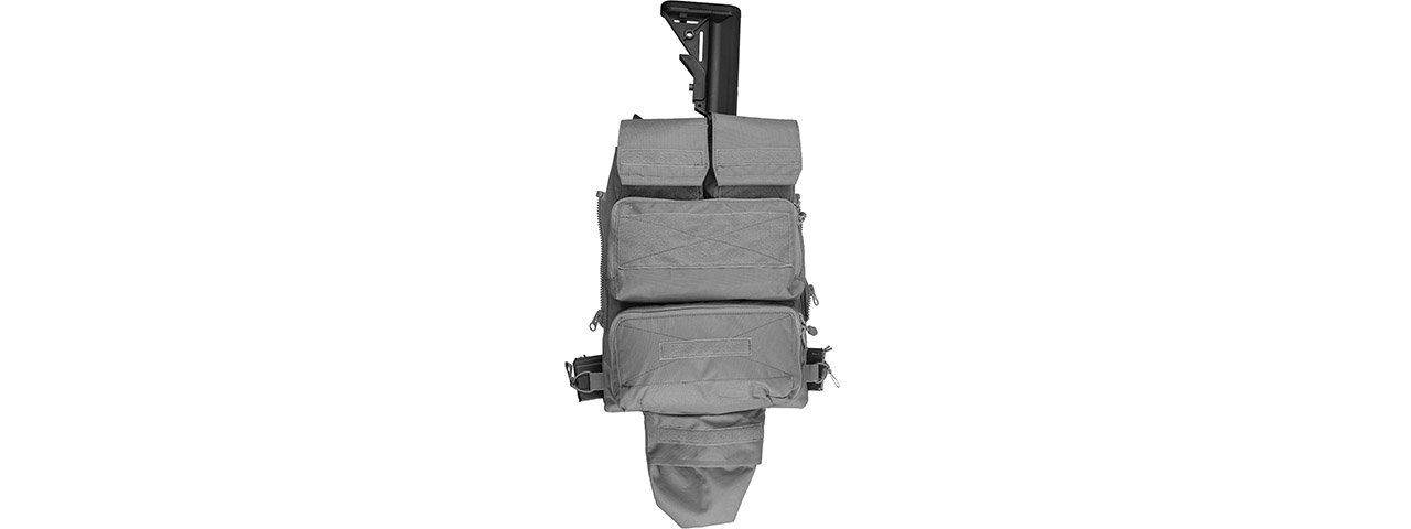 WST Tactical Vest 2.0 Accessory Pouches Backpack Attachment II, Gray